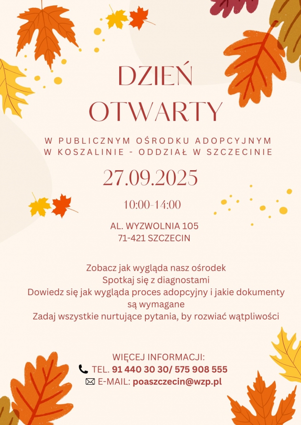 Dzień otwarty w POA, 27.09.2025 r. w godz. 10-14. Aleja Wyzwolenia 105. Szczecin