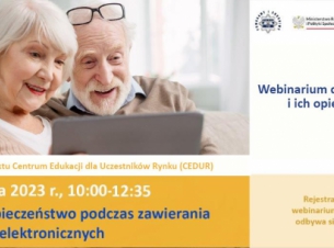 Informacja o webinarze dot. cyberbezpieczeństwa seniorów.